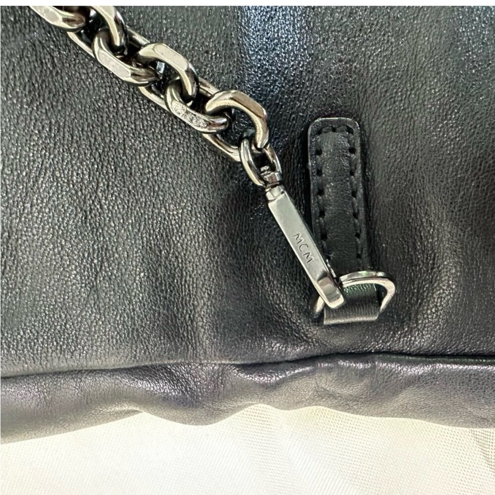Authentic MCM Women's Black Leather Shoulder Bag - Like New - Picture 14 of 14